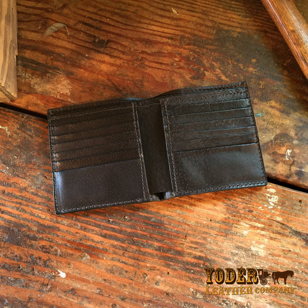 Yoder Leather Company Treebark Elephant Trifold Wallet For Sale