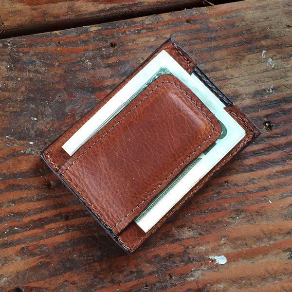 Hooks Crafted Leather Co. Magnetic Money Clip Wallet