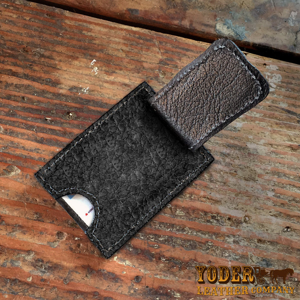 GENUINE LEATHER MAGNETIZED MONEY CLIP WALLET