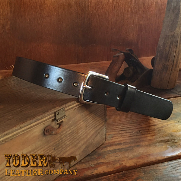 Black Smooth Bullhide Leather Belt – Yoder Leather Company