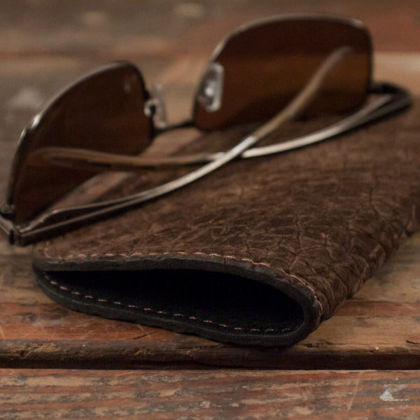 Brown Cowhide Leather Glasses Case – Yoder Leather Company