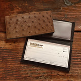 Ostrich Checkbook Cover