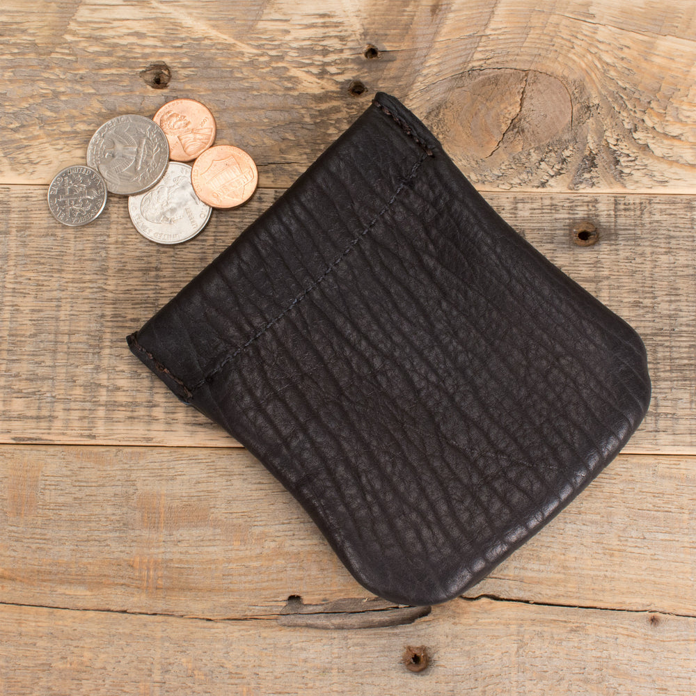 Squeeze Leather Pouch Wallet Keychain Pouch, Coin Purse. Perfect