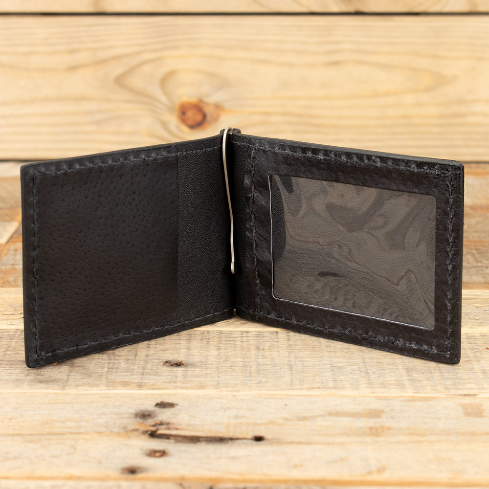 Men's Money Clip Elephant Wallet, Genuine Elephant Skin Slim Wallet