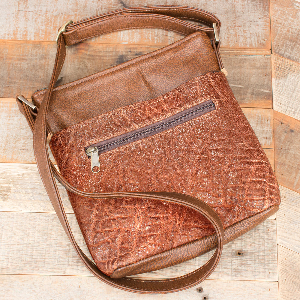 Elephant Leather stitched Handbag Carry bag Women Purse Handmade