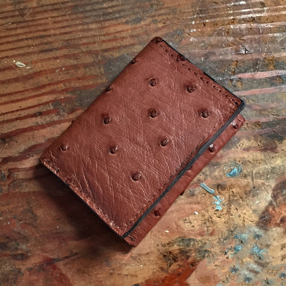 Genuine Exotic Leather Wallet for Men Handmade From Ostrich 
